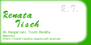 renata tisch business card